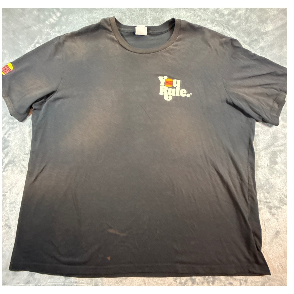 Burger King You Rule T-Shirt 4XL Distressed Faded Employee Promo Work Tee